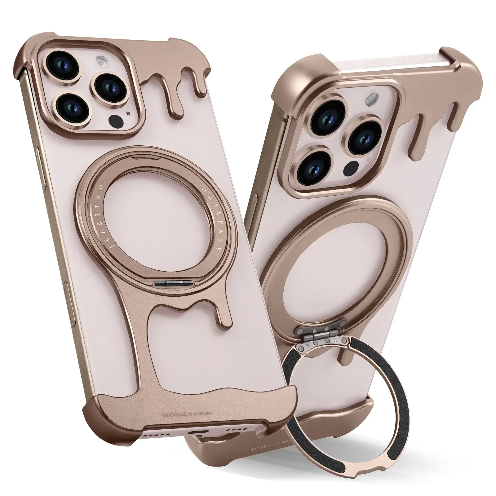(iphone 13 Amarillo) Funda Para Teléfono Con Marco Metálico Sin Bordes, Compatible Con Carga Inalámbrica Magsafe.