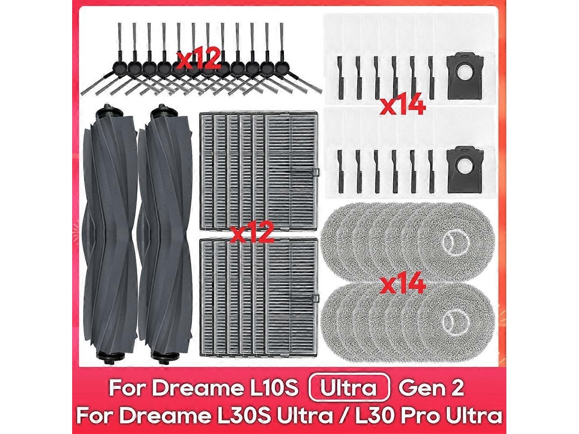For L10s Ultra Gen 2, L30s Ultra, L30 Pro Ultra Parts Accessories Main Side Brush Filter Mop Rag Du