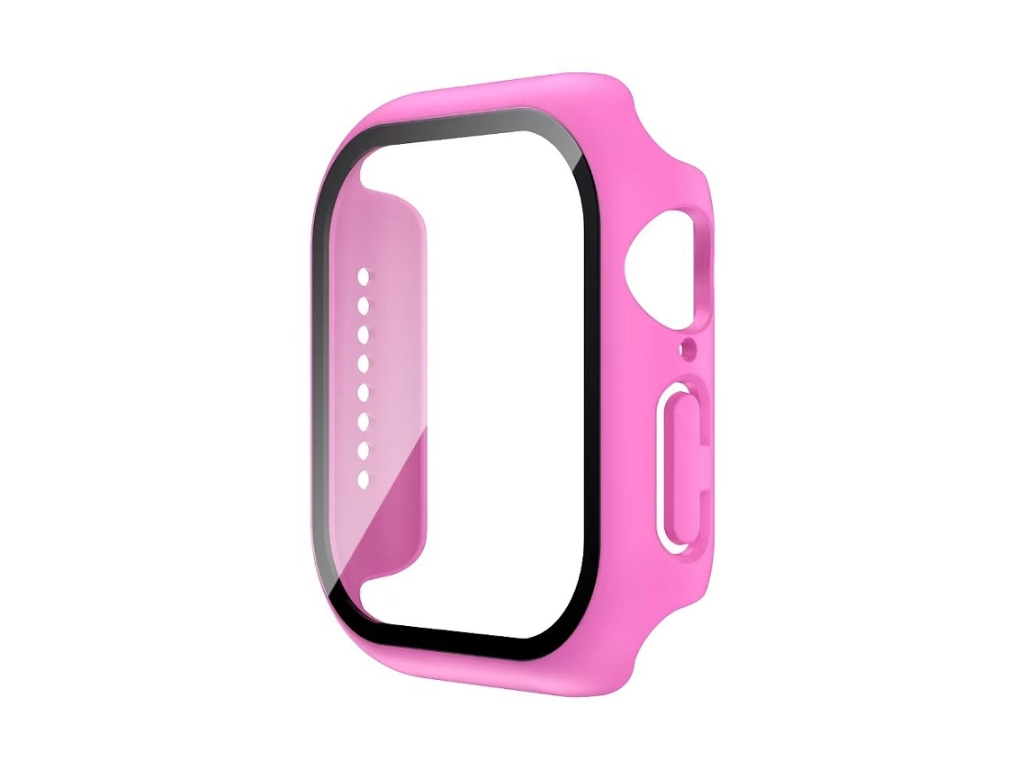 Capa Protetora Yuysan Para Apple Watch Series 1/2/3 38mm Pc Película Temperada Integrada Rosa Vermelha