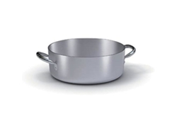 Sartén Bassa Aluminio - BALLARINI - 28 cm - Pulido - Gris - 6 L