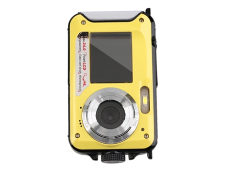 Cámara Digital SLOWMOOSE con Pantalla Doble de 2,7 Pulgadas Tft-24MP FHD 1920 * 1080 y Zoom Digital 16X Amarillo