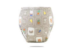 Pañales lavables para bebé, calzoncillos de entrenamiento, talla 90, color gris (apto para bebés menores de 17 kg)