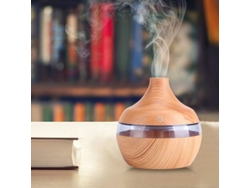 Humidificador Táctil Led Usb De 300 Ml Con Diseño De Vetas De Madera, Purificador De Aire Y Difusor De Aceites Esenciales.