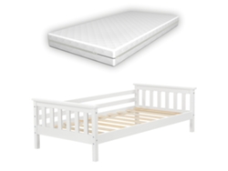 Estructura de Cama Infantil [EN.CASA] (Blanco - Madera - 70x140 cm)