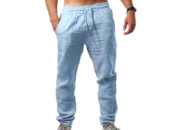 2026-pantalones De Verano Para Hombres Con Aspecto De Lino Pantalones Holgados Para Vacaciones Y Playa