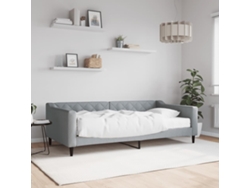 Sofá Cama Con Colchón Tela Gris Claro 100x200 Cm