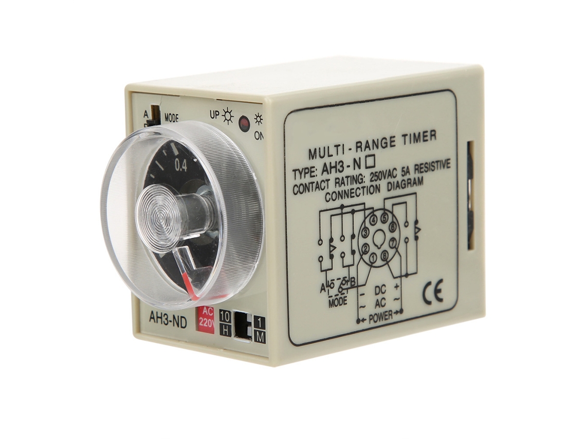Relé De Retardo De Encendido Mini Ah3 Nd Modos A B Ajustable Ac220v Períodos De Tiempo Múltiples