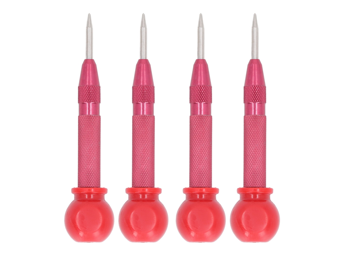 Juego De Punzones Automáticos Para Centrar Piezas, Herramienta Manual Para Metal, Madera Y Vidrio, 5 Pulgadas, Color Rojo.