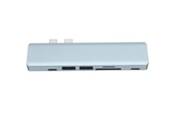Estación De Acoplamiento Multifuncional (salida 4k 30hz, Carga Pd 87w) 7-en-2 Dual Type-c A Hdmi+pd+usb