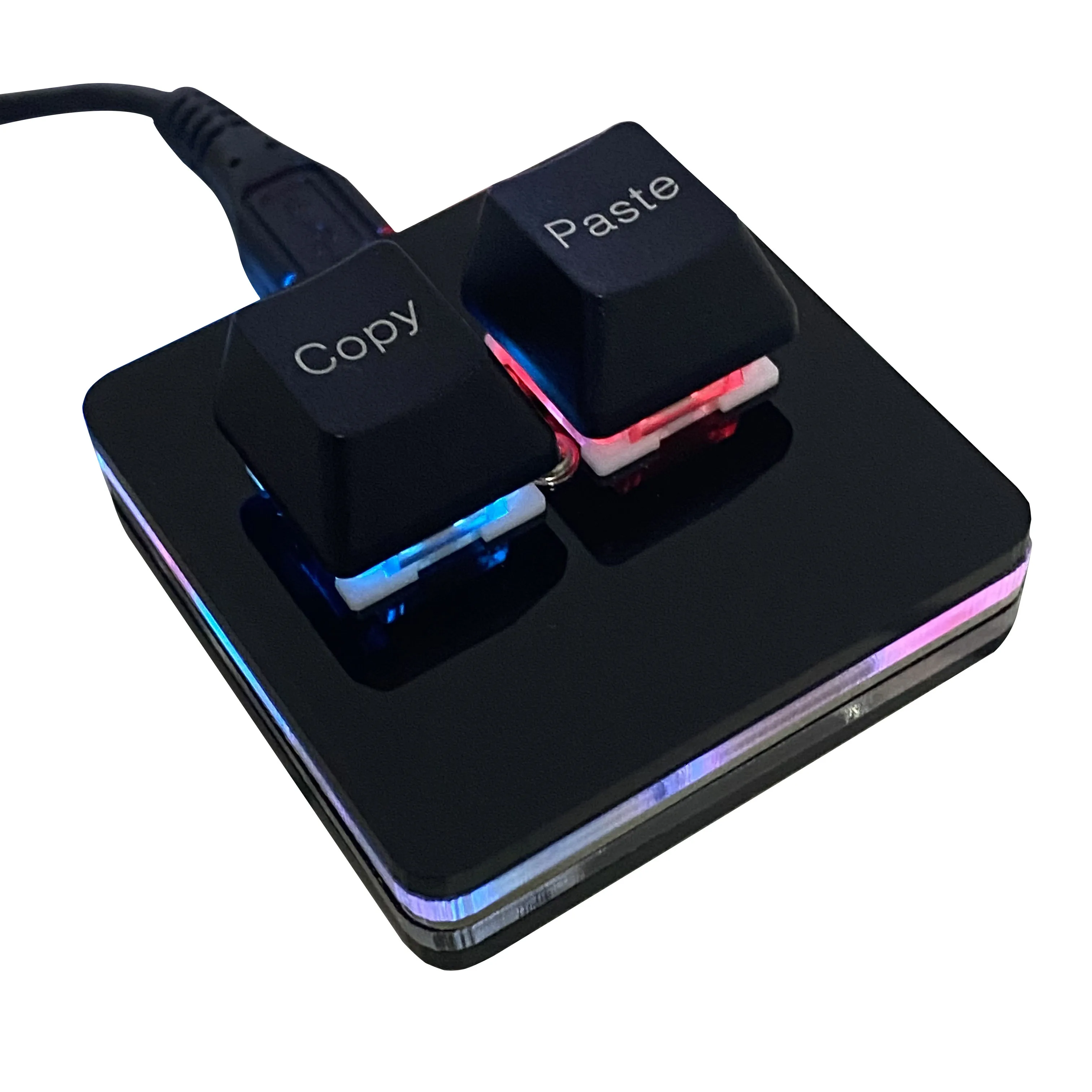 Mini Teclado Mecánico Macro Para Juegos (negro De 2 Teclas), Control Multimedia Programable