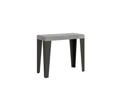 Consolas Flame Premium Extensible hasta 196 cm ITAMOBY (90 x 40 x 77 cm - Paneles de Melamina - Cemento)