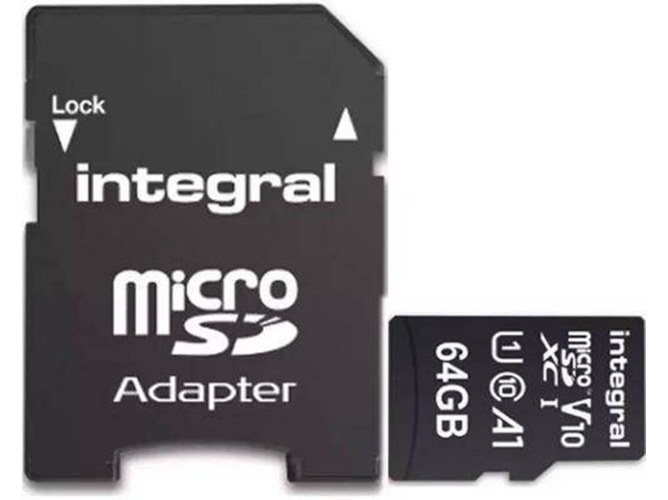 Tarjeta de memoria INTEGRAL V10 - INMSDX64G-100V10 (64 GB, Clase 10 - UHS-1)