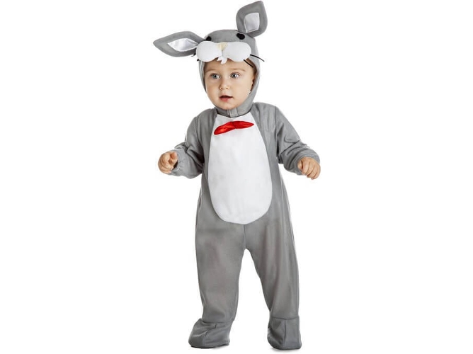 Disfraz de Bebé DISFRAZZES Conejo Gris (Talla: 6 a 12 meses)