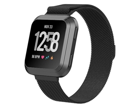 Correa De Reloj Inteligente Para Fitbit Versa 2 Fitbit Versa Fitbit Versa Lite Correa De Reloj Milanesa, Tamaño Grande: 2,3 X 25,8 Cm Negro VENISYM...