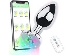 Plug Anal Metal Con App, 10 Modos, Led, Estimulador Próstata