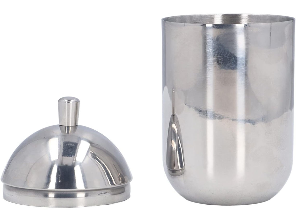 Recipiente para bolas de algodón Gokoco de acero inoxidable con tapa JTLB, ligero, lujoso y resistente al polvo.