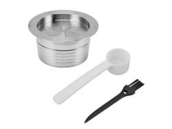 Cápsula de café reutilizable de acero inoxidable con cuchara, accesorio para máquina Lavazza A Mio