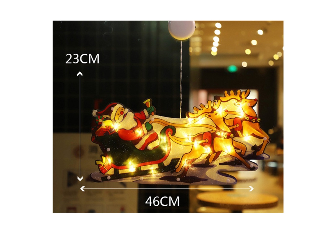 Luz navideña con ventosa Luz decorativa para ventanas Luz navideña KH2023