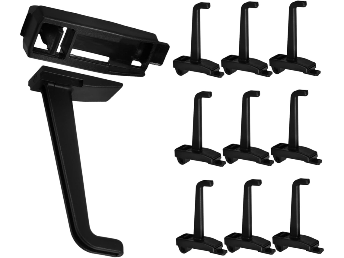 10 Ganchos Plástico Abs Duraderos Versátiles Paneles Perforados Ideales Organizar Garaje Hogar Pared