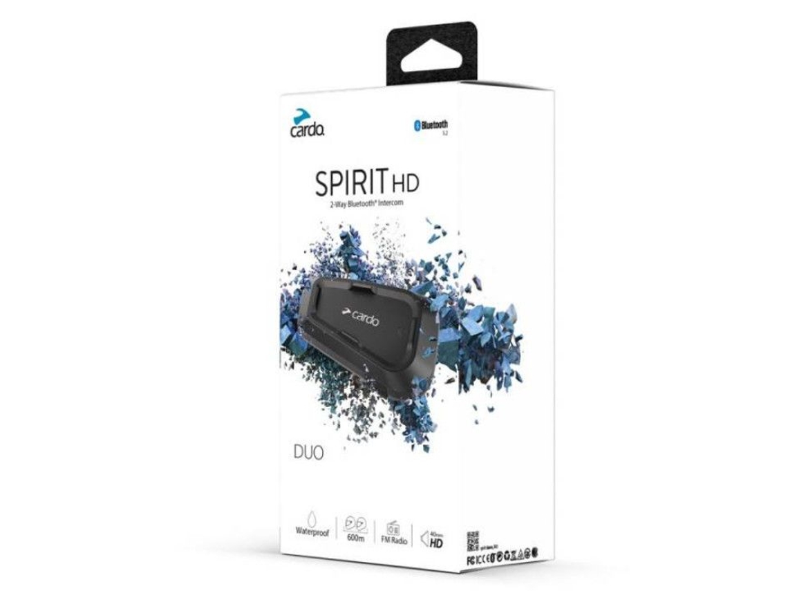 Casco Moto Intercomunicador Cardo Spirit Hd Duo Negro Única Negro Única