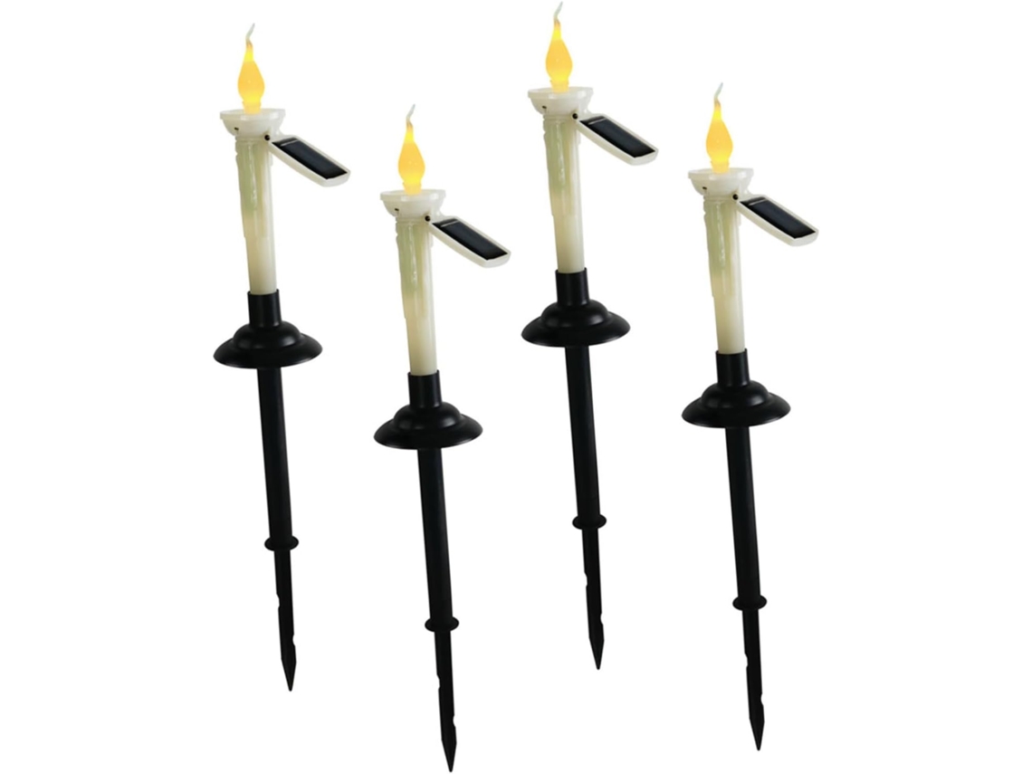 4 Piezas De Luces Led Solares Decorativas Para Jardín, Ideales Para Patios Y Senderos Artificiales.