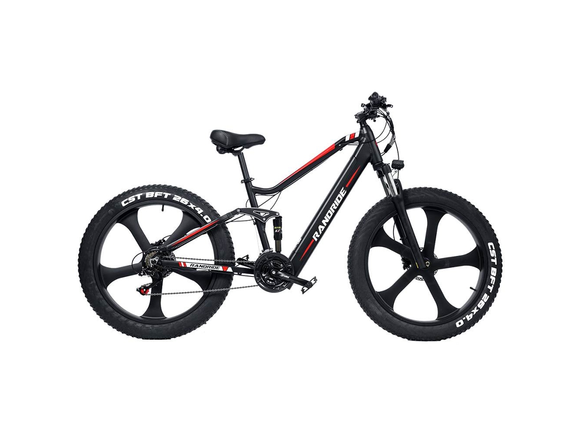 Bicicleta Eléctrica de Montaña RANDRIDE YX90M 1000W/Neumático Gordo/Suspensión Total/Frenos Hidráulicos