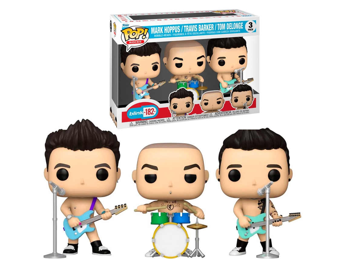 Figura FUNKO Pop! Rocks Blink182 - Mark Hoppus/Travis Barker/Tom Delone