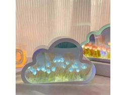 Lámpara de noche de tulipán DIY, lámpara de noche de espejo de tulipán Rosewell Cloud