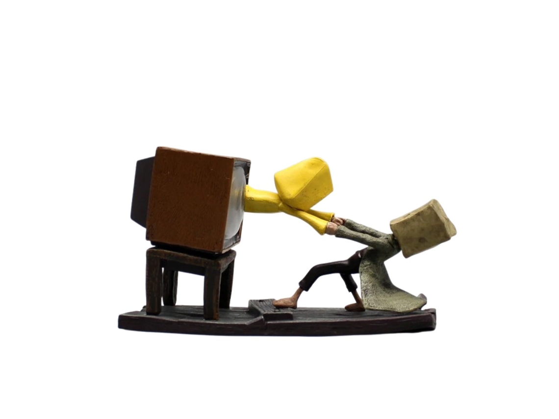 Diorama Little Nightmares 2 | Mono Salva Six Television | 7 cm | Juego de terror | Colección de estatuas | Suelto