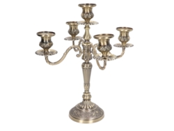 Portavelas De Metal De Aleación De Zinc, Candelabro Decorativo Retro Para Mesa De Cena O Boda