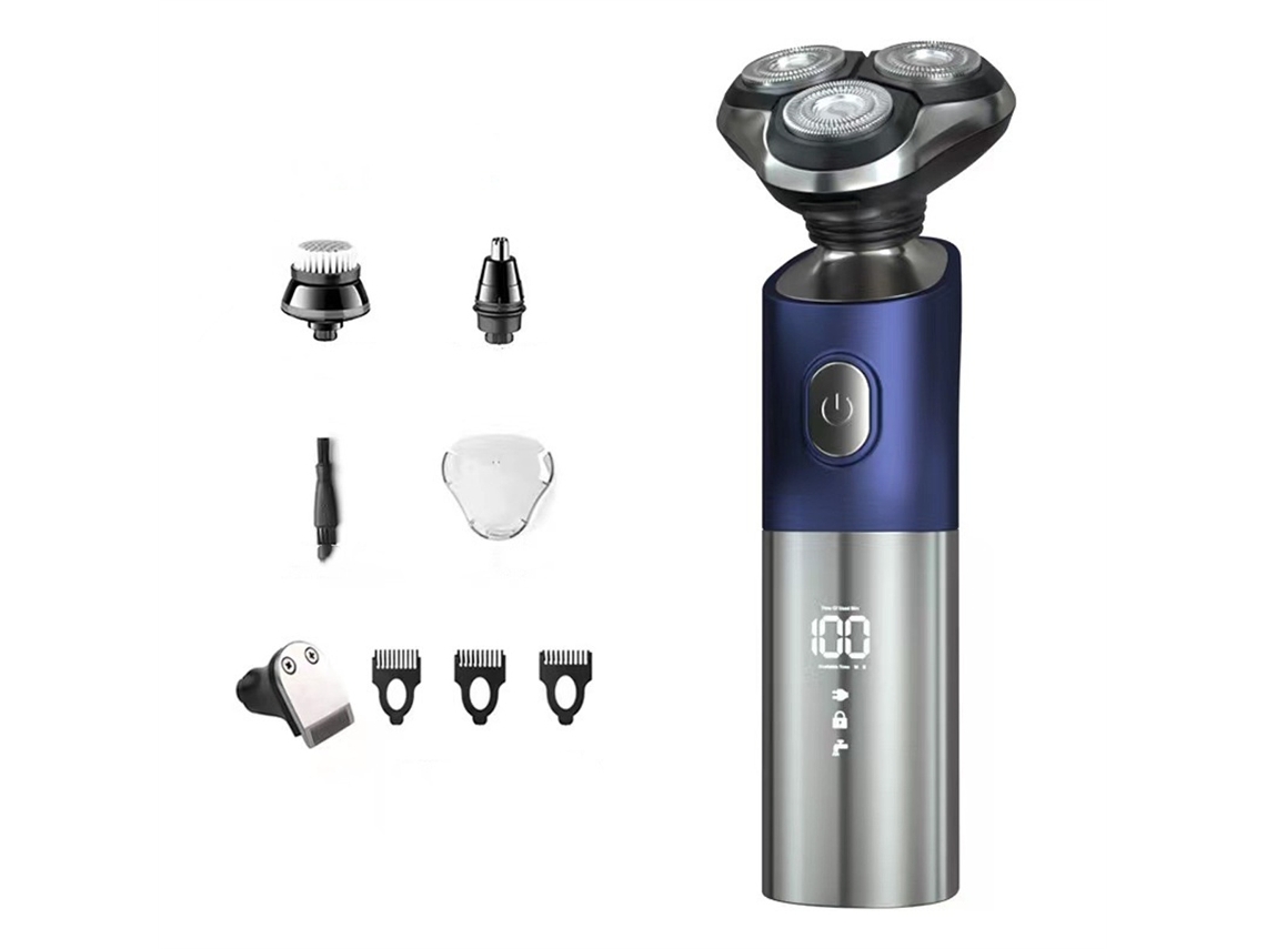 Nueva Afeitadora Eléctrica para Hombres, Flotante 3D, Uso en Seco/Húmedo, Estuche de Regalo Azul KOFIHETY