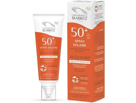 Spray Protector Solar Corporal y Facial LABORATÓRIOS DE BIARRITZ Alga Maris SPF 50 (100 ml)