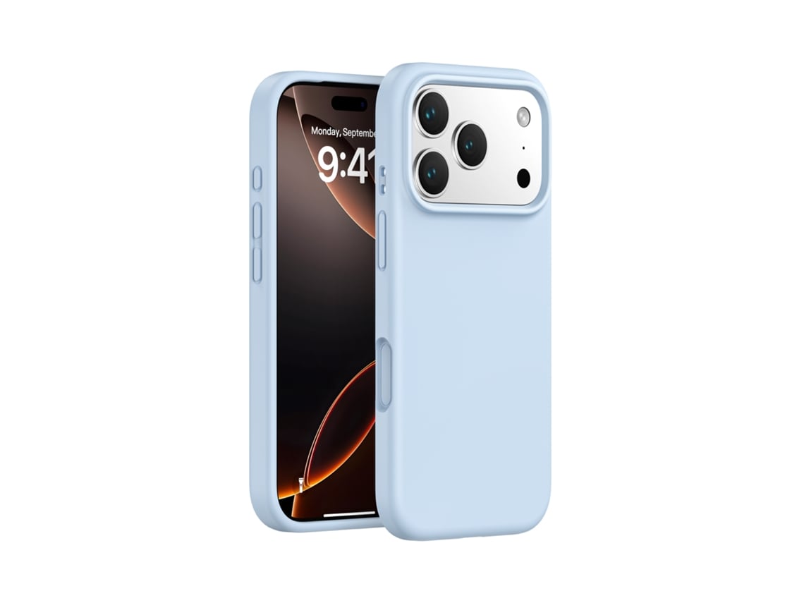 (azul Cielo, Iphone 17) Funda De Silicona Líquida Para Iphone, Protección Integral Para El Botón De La Cámara.