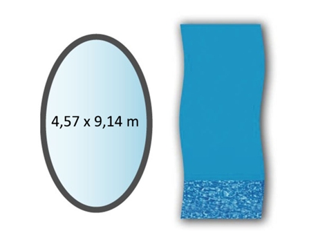 Liner remolino ovalado de 4,57x9,14 m para piscinas elevadas li1530sb - SWIMLINE