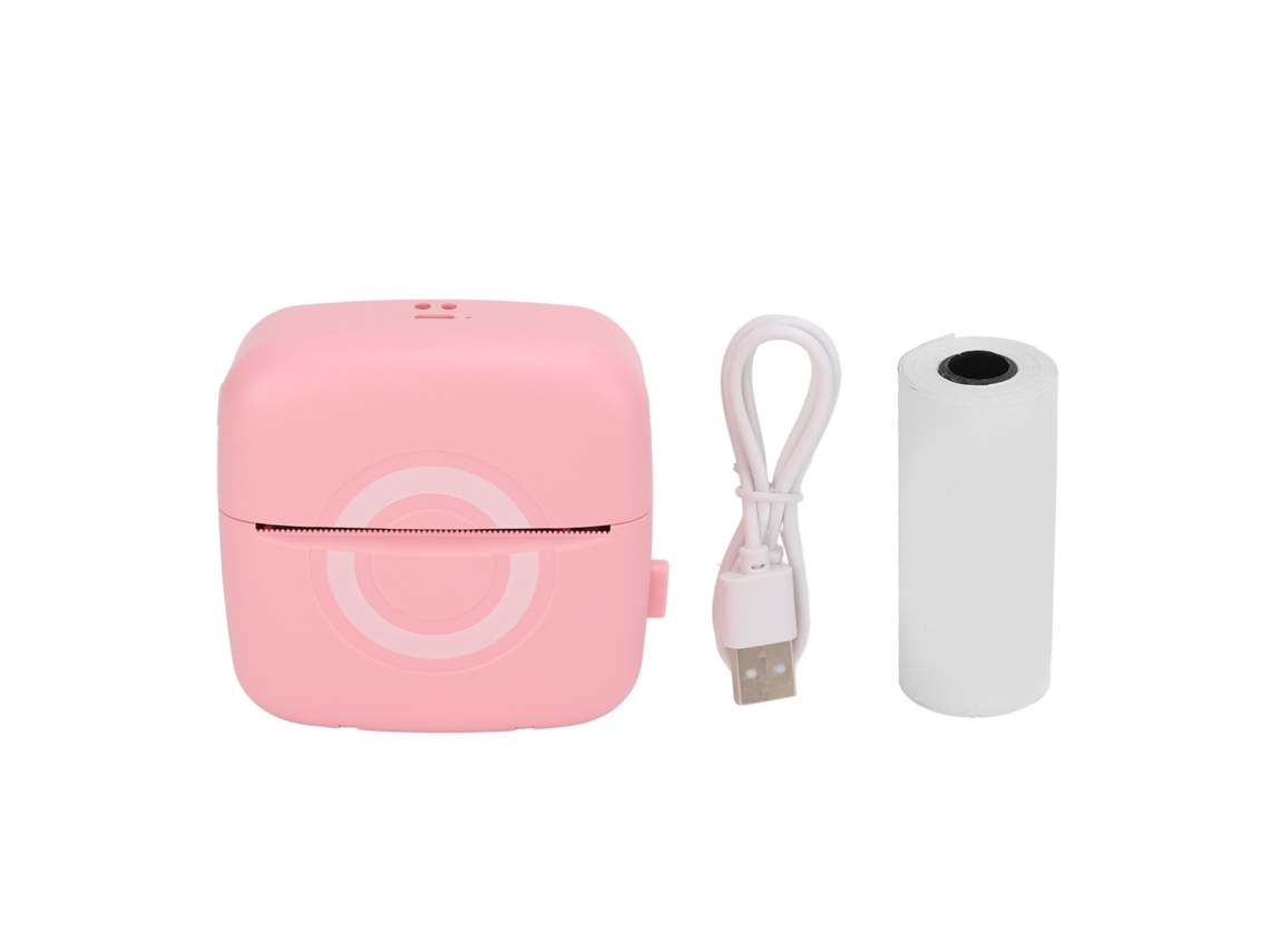 Impresora Térmica Mini Bluetooth Portátil De Pegatinas 200dpi Carga Usb Pequeña Inteligente Rosa
