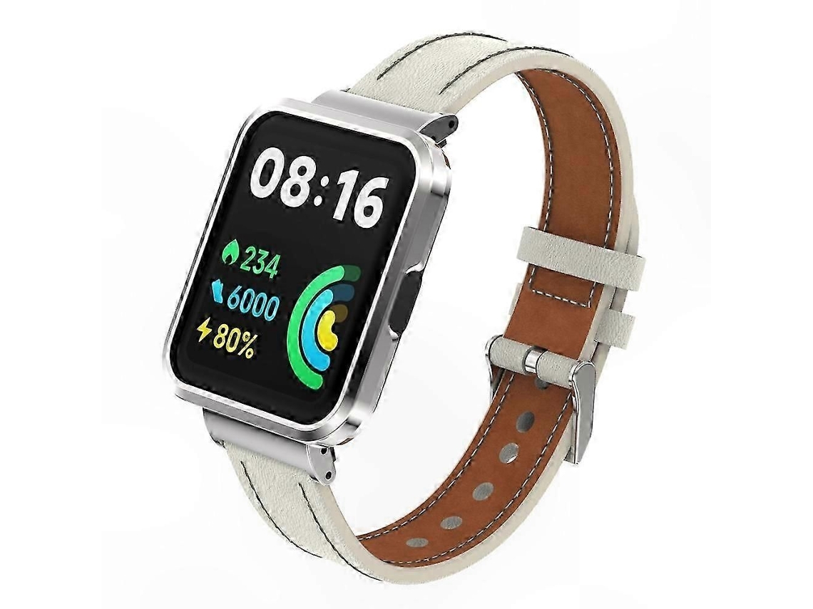 Pulseira Integrada Em Couro E Metal Para Smartwatches