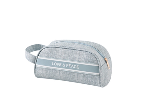 Bolsa De Almacenamiento De Viaje, Bolsa De Cosméticos Portátil Para Damas, Bolsa De Almacenamiento De Cosméticos, Azul Claro ZMDECQNA
