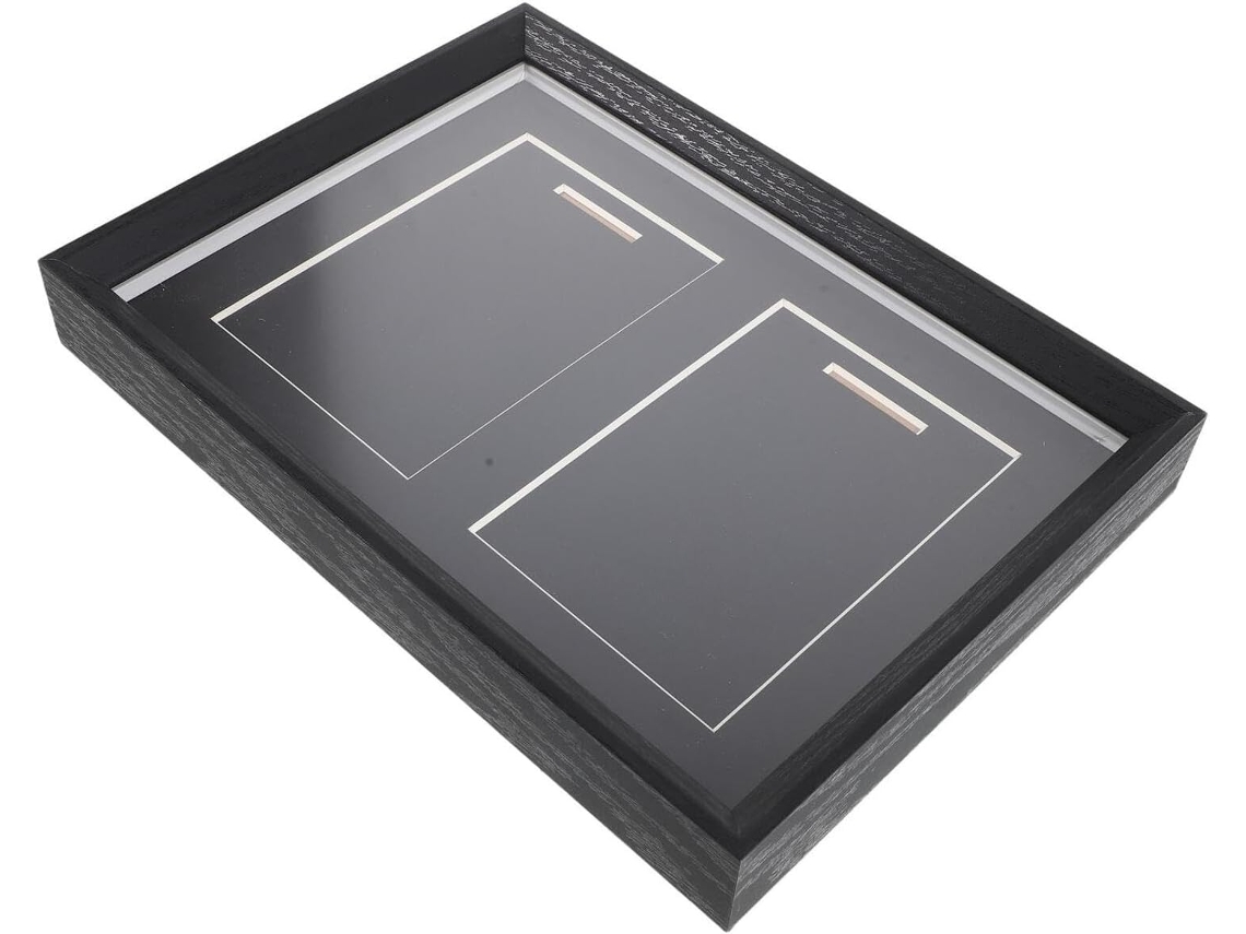 Vitrina de madera maciza para medallas, 31,5 x 23 cm, para colgar en la pared y exhibir medallas y trofeos.