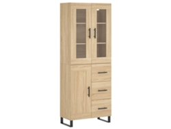 Maison Exclusive - Aparador Alto Madera Contrachapada Color Roble 69,5x34x180 Cm