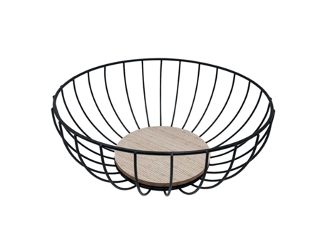 Frutero Versa Metal Madera Mdf (28 X 11 X 28 Cm)