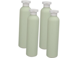 Juego De 4 Botellas Recargables Para Champú Y Gel, Color Verde Aguacate.