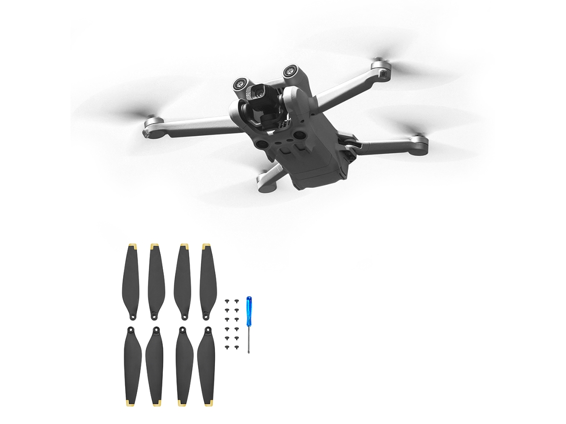 Hélices Silenciosas Para Mini 3 Pro Con Tornillos Y Destornillador - Kit De 2 Pares