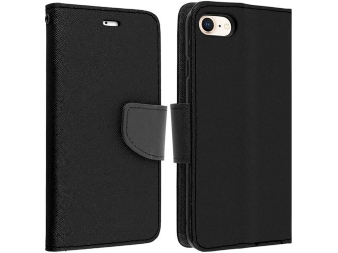 Funda iPhone 7, 8 AVIZAR Wallet Negro