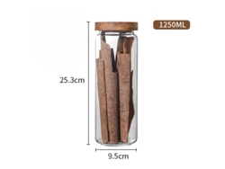 Caja de madera para guardar, ideal para sellar botellas de vidrio y guardar alimentos en la cocina. Mdug (1250 ml)