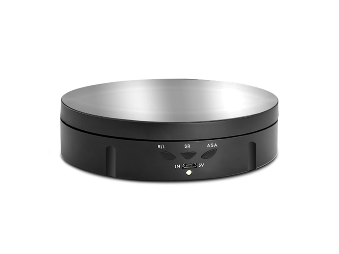 Mesa giratoria eléctrica de 360° con carga USB, soporte giratorio para pantallas, 3 velocidades ajustables para pantallas*