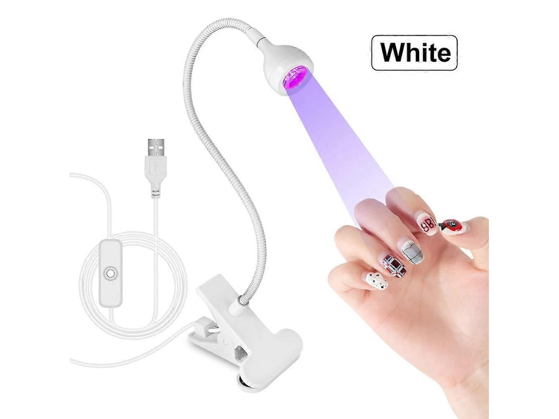 Lámpara de uñas LED UV, lámpara de secado de esmalte de uñas, mini secador portátil USB flexible con clip para mesa, herramienta de manicura para salón, GOKOCO