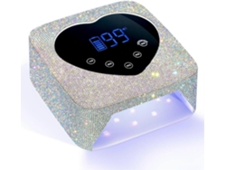 Lámpara de uñas LED UV recargable de 72 W, brillante, inalámbrica, para secado de uñas y esmalte en gel, con 5 ajustes de temporizador, lámpara de curado profesional de secado rápido con pantalla.