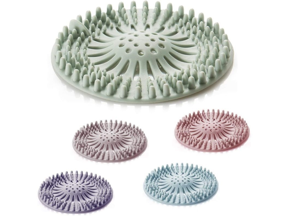 5 Tapas De Silicona Para Desagüe De Ducha, Filtro Para Cabello Con Ventosa Para Cocina Y Baño.