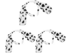 3pièces Serre, Tête Oreilles Chiot Dalmatien Peluche Accesorio Déguisement Animal Mignon Lot Pou...