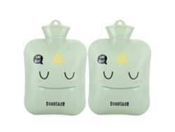 2 Bolsas De Agua Caliente Portátiles Grandes Con Diseño De Dibujos Animados, Moldeadas Por Inyección De Pvc, Ideales Para El Invierno.